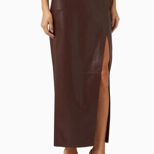 Alice + Olivia Chocolate Maxi Skirt